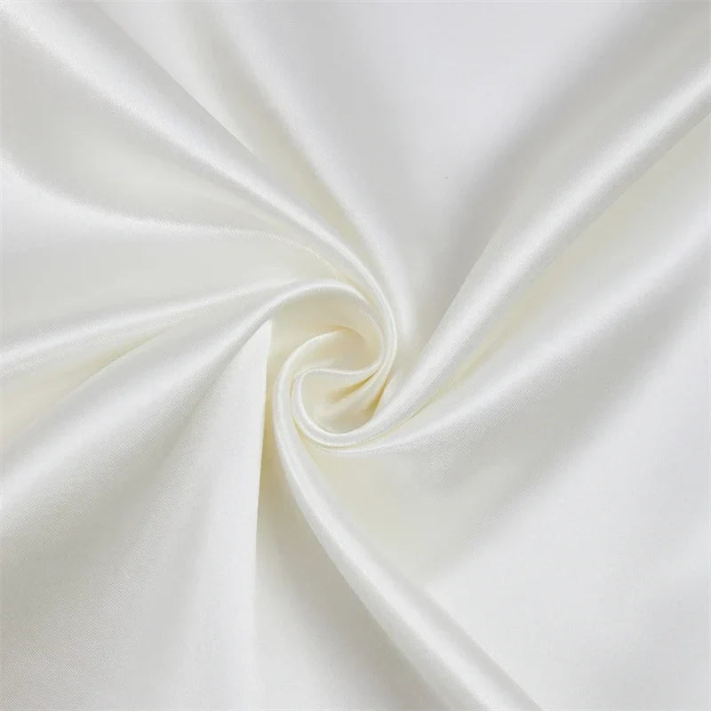 Satin Silky Fitted Sheet with Elastic Band by Afralia™ in Queen/King Size