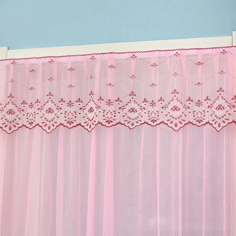 Afralia™ Lace Embroider Summer Insect Net Door Curtain for Living Room and Bedroom