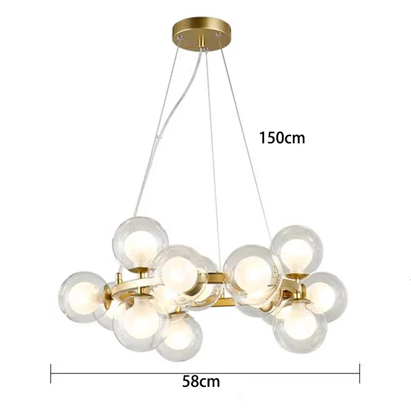 Afralia™ Modern LED Pendant Chandelier for Living Room & Dining Room Lighting