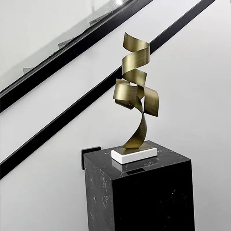 Afralia™ Geometric Wrought Iron Ornaments for Home & Office Decor