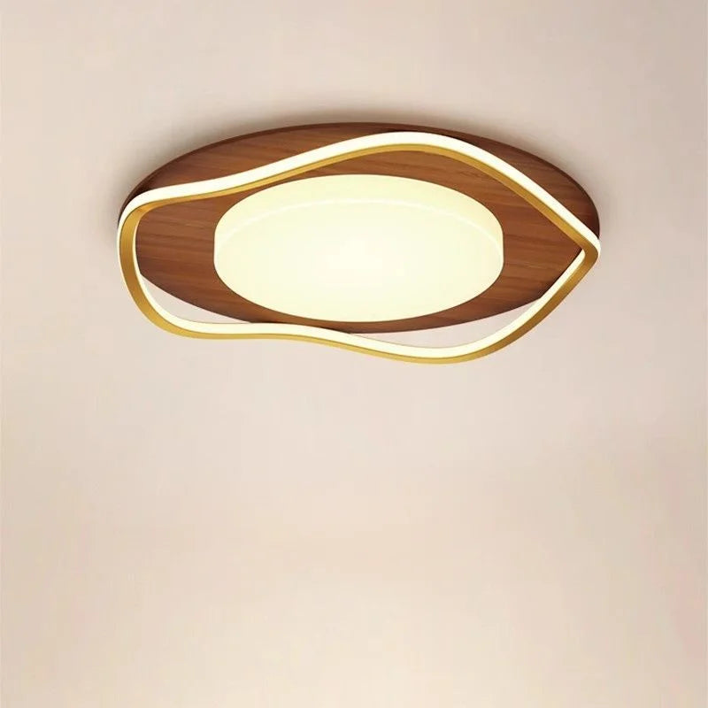 Afralia™ Walnut Ceiling Lamp Modern Master Bedroom Dining Room Nordic Chinese new