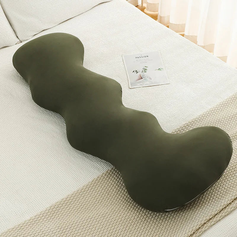 Afralia™ Ice Cream Wavy Soft Plush Pillow for Girls Bedroom & Sofa