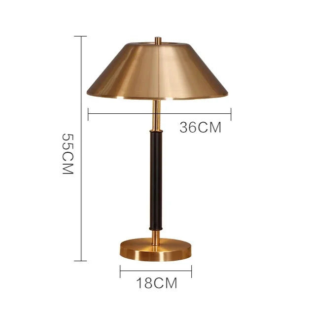 Afralia™ Copper Table Lamp with LED Bulb, Stylish Desk Light for Bedroom & Living Room