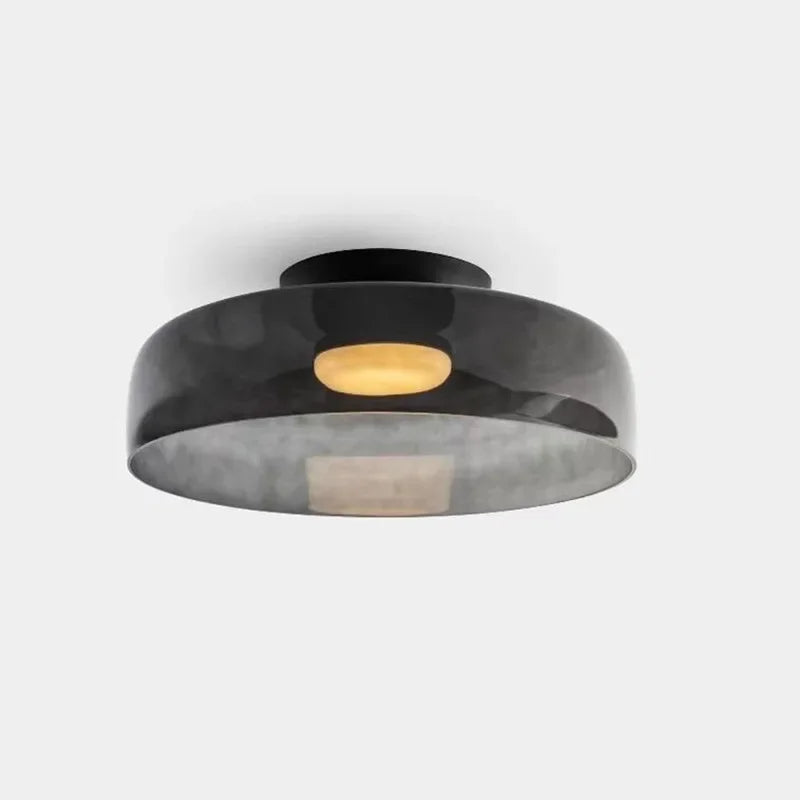 Afralia™ Nordic Glass Bowl LED Ceiling Light for Home Decor Luminaires