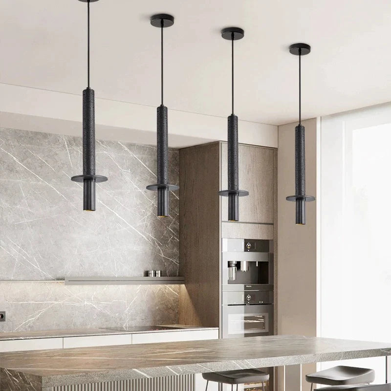 Afralia™ Stone Pendant Chandelier: Nordic Modern Ceiling Light for Bedroom, Long Line Design