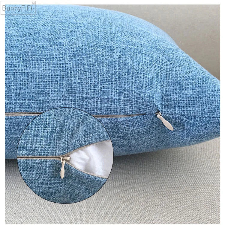 Afralia™ Ivory Sofa Cushion Cover 30x50cm 40x40cm 45x45cm 50x50cm 60x60cm Solid Color