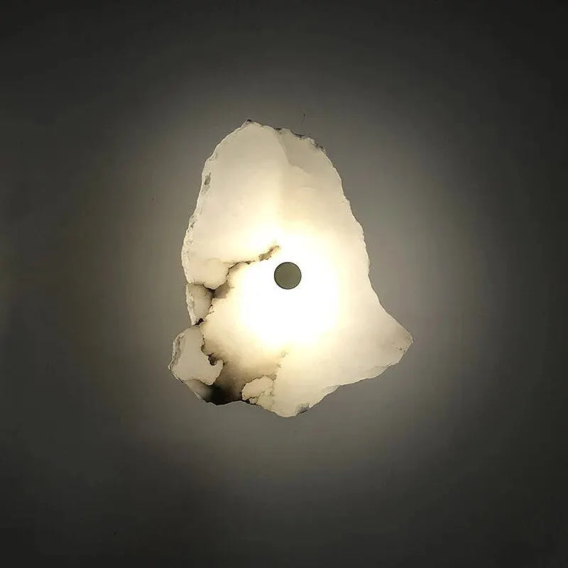 Afralia™ Marble LED Wall Lamp Copper Luxury Sconce for Bedroom Living Room Decor