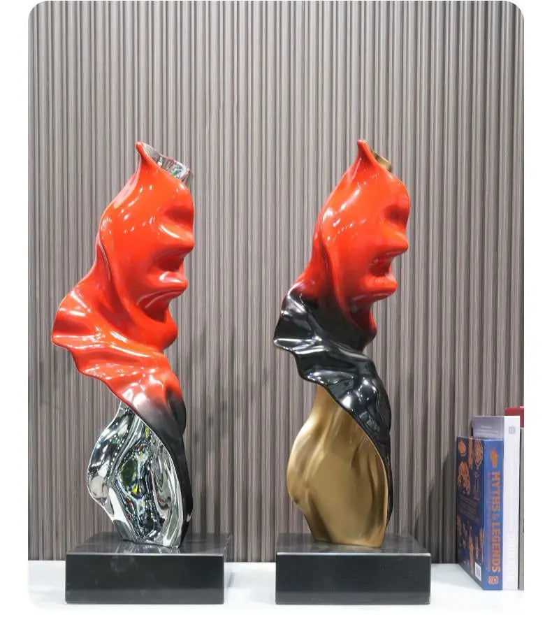 Afralia™ Abstract Art Ribbon Sculpture for Large Living Room Floor Decoration