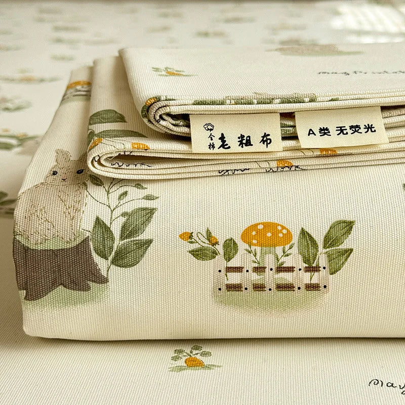 Afralia™ Cooling Cotton Flower Print Bed Cover Matress Protector