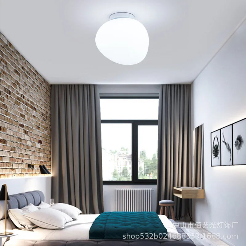 Afralia™ Glass Egg Wall Sconces Lamp Ceiling Light with E27 Led Bulb