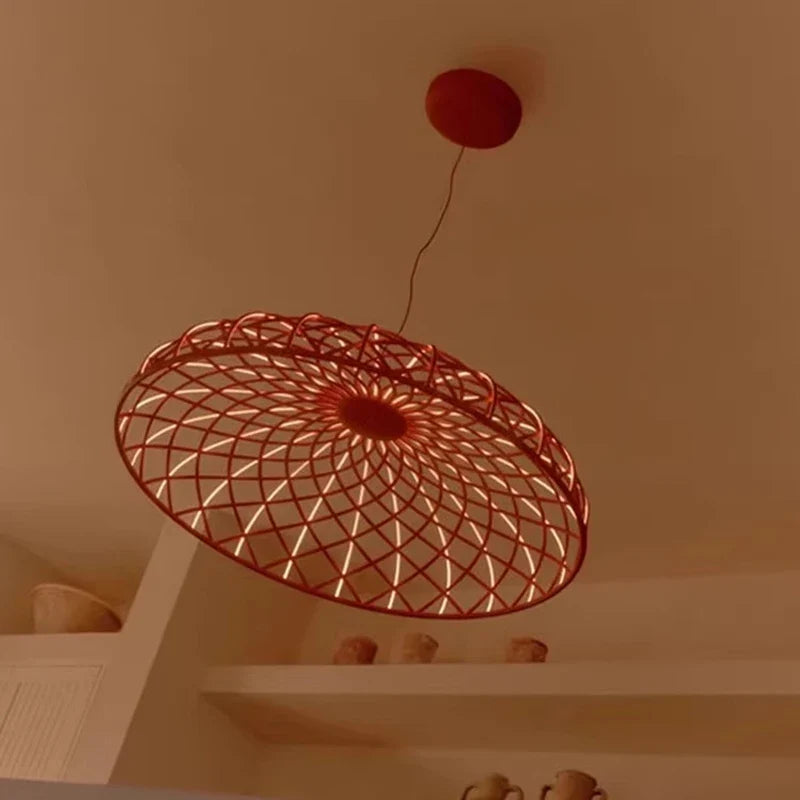 Afralia™ Macaron Mesh Chandelier: Modern Nordic Rope Pendant Lamp for Living Room, Restaurant & Bar