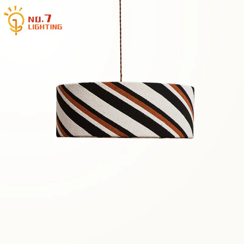 Afralia™ Vintage Fabric Art Pendant Lights LED E27 for Kitchen Living Room