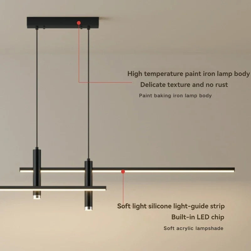 Afralia™ Minimalist Dining Room LED Chandelier Pendant Lights