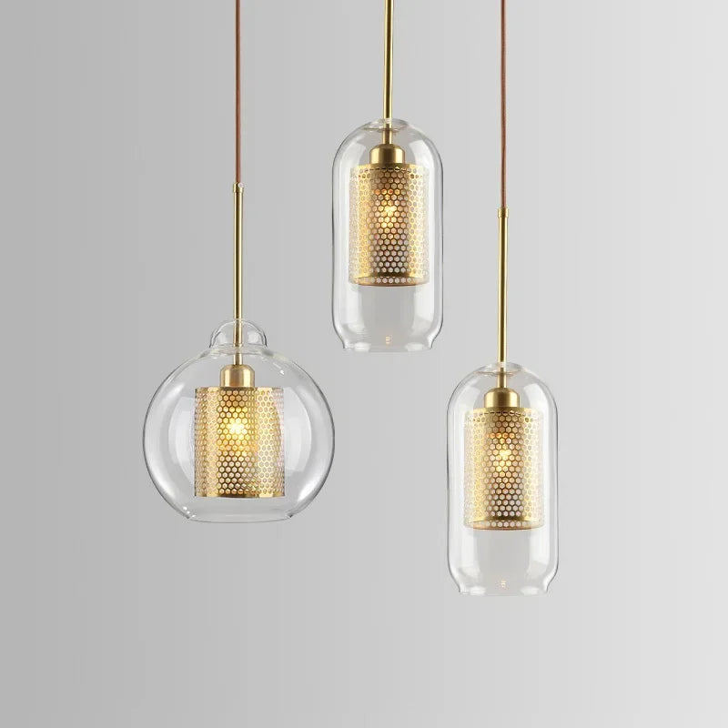 Afralia™ Modern Glass Ceiling Chandelier Luxury Pendant Light for Dining & Bedroom