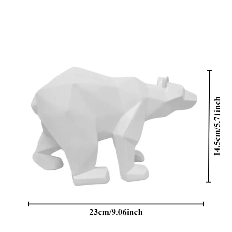 Afralia™ Polar Bear Ornaments: Nordic Style Mother and Son Decor for Home, Living Room, Wine Cabinet
