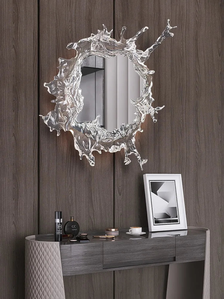 Afralia™ Modern LED Flower Mirror Wall Light for Bathroom Dressing Home Decor
