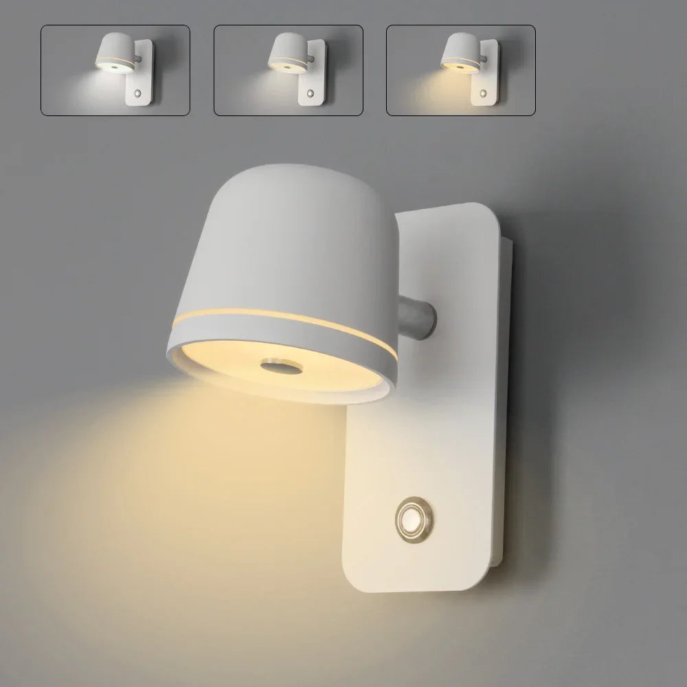 Afralia™ Dimmable LED Wall Sconce with Adjustable Brightness and 3-CCT Rotation
