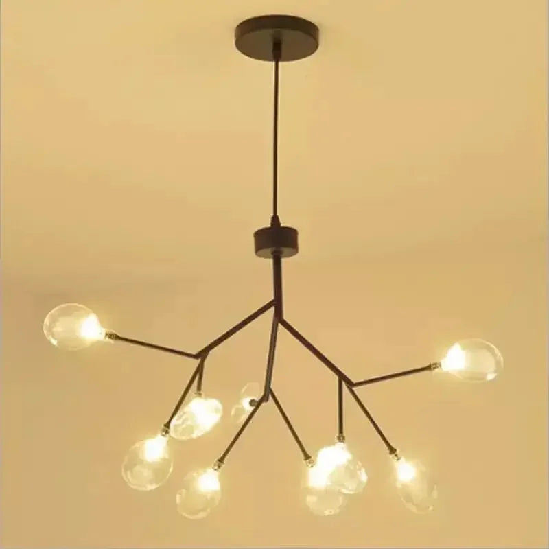 Afralia™ Heracleum Firefly Glass Round Ball Chandelier - Luxury Staircase Dining Room Lighting