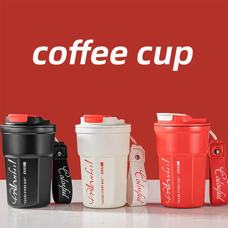 Afralia™ 400ML Coffee Thermos Bottle Leak-Proof Portable Mug.