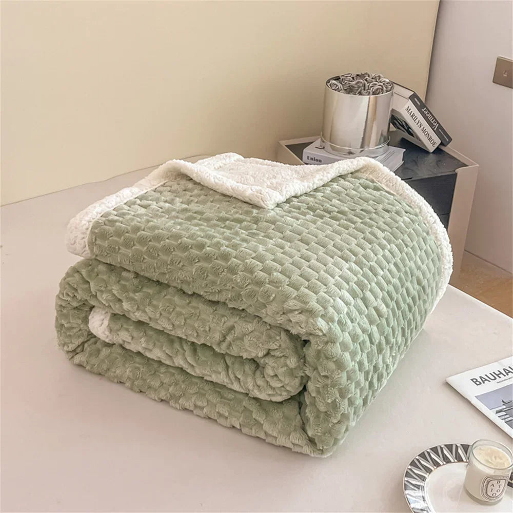 Afralia™ Sherpa Fleece Plush Blanket Throw - Cozy Solid Color BedSheet