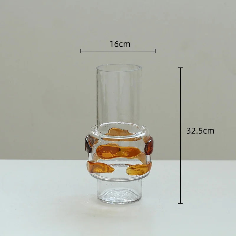 Afralia™ Clear Glass Vase Bubble Floral Arrangement Room Decoration