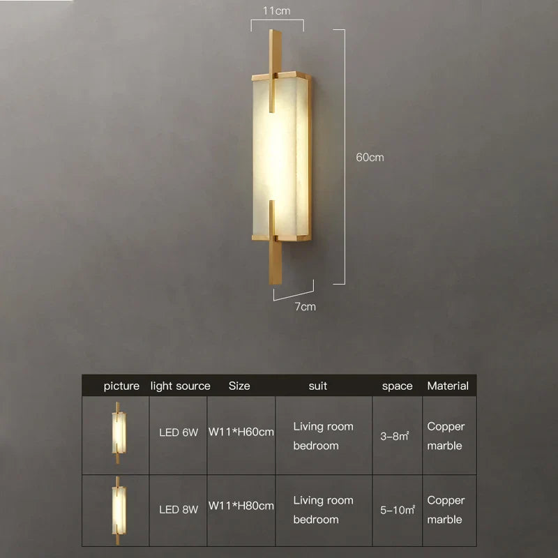 Afralia™ Marble LED Wall Lights Gold Black Sconce Luxury Indoor Décor