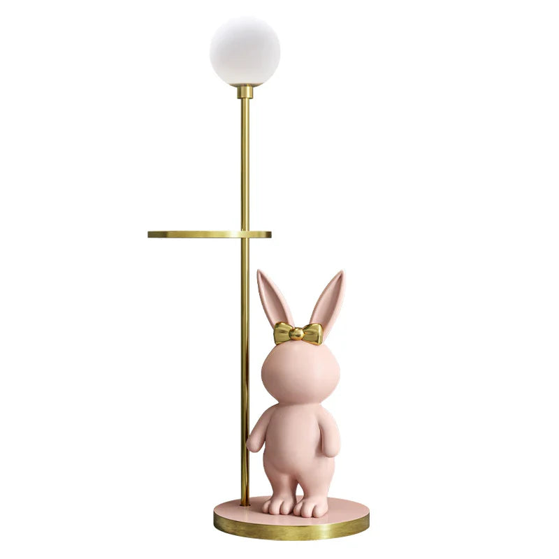 Afralia™ Rabbit LED Floor Lamp for Kids Room Nordic Modern Style
