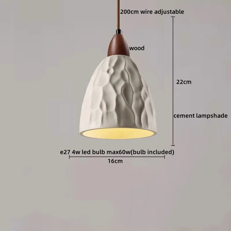 Afralia™ LED Pendant Lights for Modern Decor with Cement Wood Design