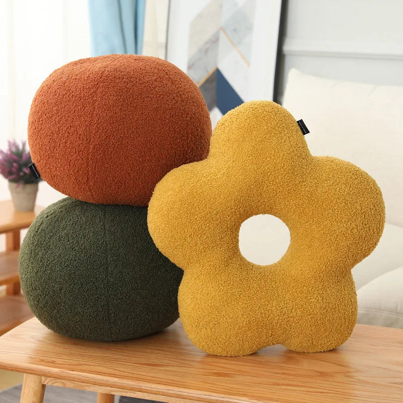 Afralia™ 3D Flower Decor Nordic Cushion Throw Pillows for Home Farmhouse Decor