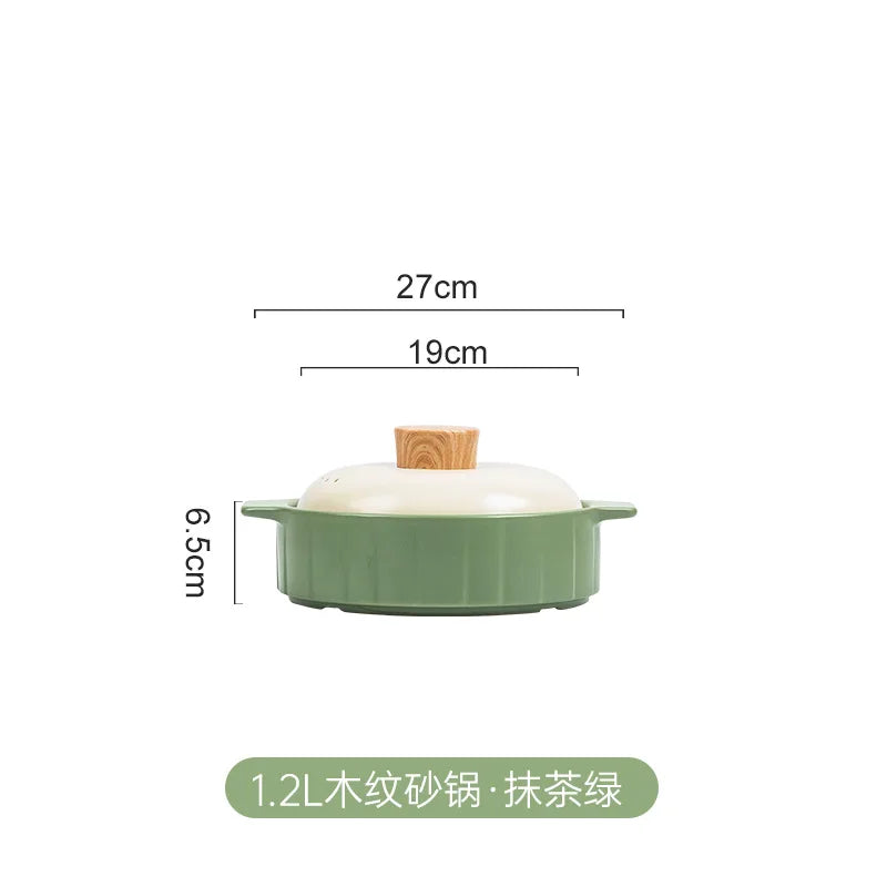 Afralia™ Gas Stove Rice Cooker Casserole Pot - High Temperature Resistant Soup Pot