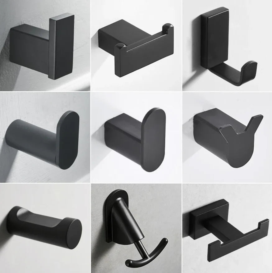 Afralia™ Stainless Steel Wall Towel Hook Bathroom Hardware Hooks