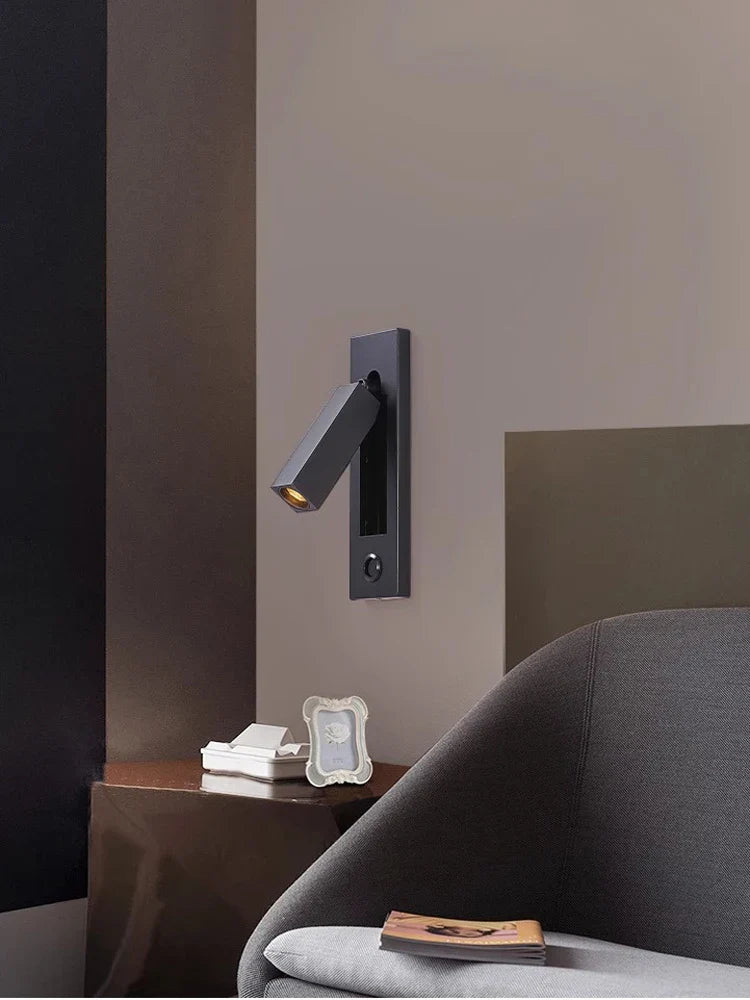 Afralia™ Rotatable LED Wall Sconce, Bedside Reading Light for Bedroom