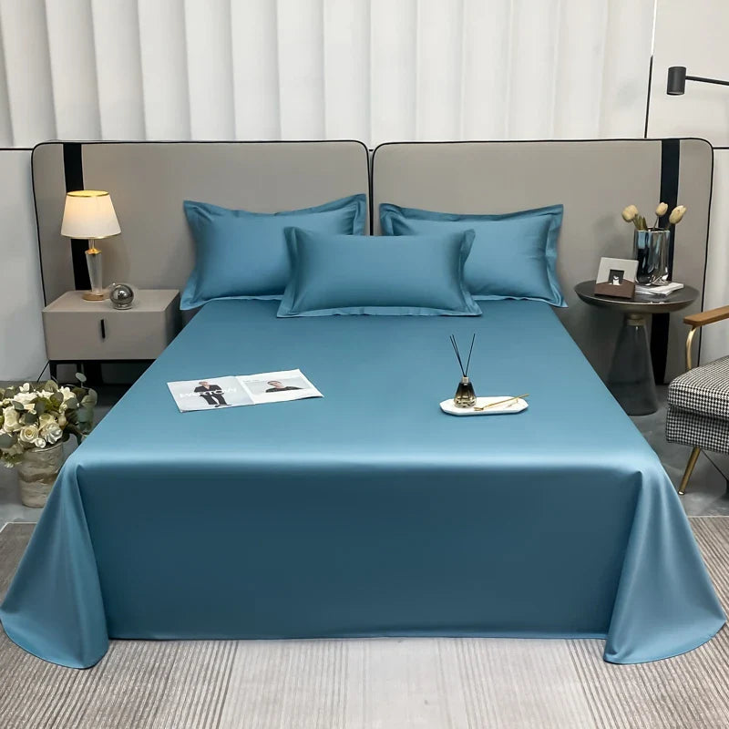 Afralia™ Premium Egyptian Cotton Flat Sheet in Various Sizes & Colors