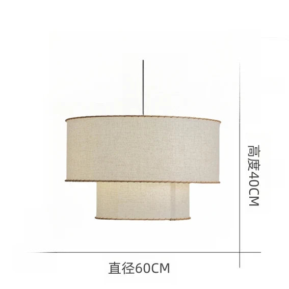 Afralia™ Wabi Sabi Fabric Pendant Light for Living Room, Bedroom, Kitchen Island