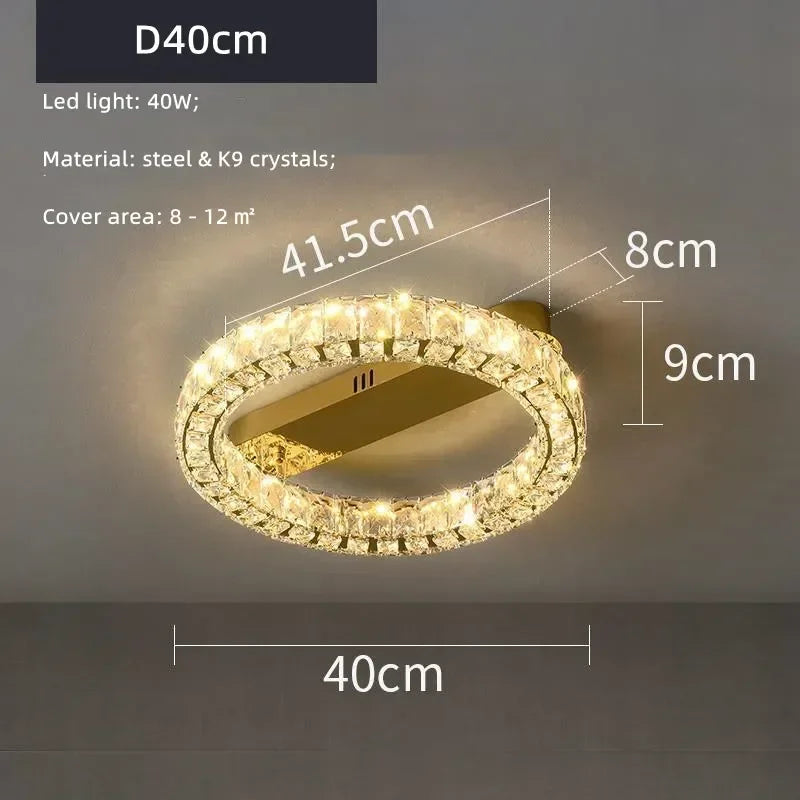 Afralia™ Crystal Ceiling Lights: Modern Luxury Dimmable LED Chandelier for Living Room