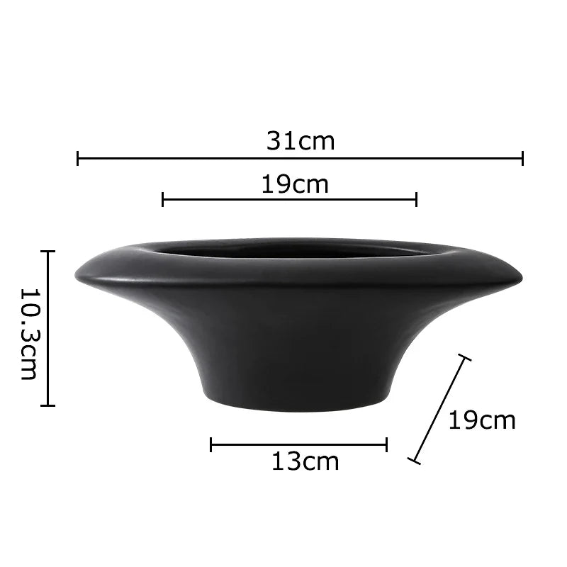 Afralia™ Ceramic Elliptical Vase Pots: Minimalist Room Decor & Floral Arrangement Aesthetic