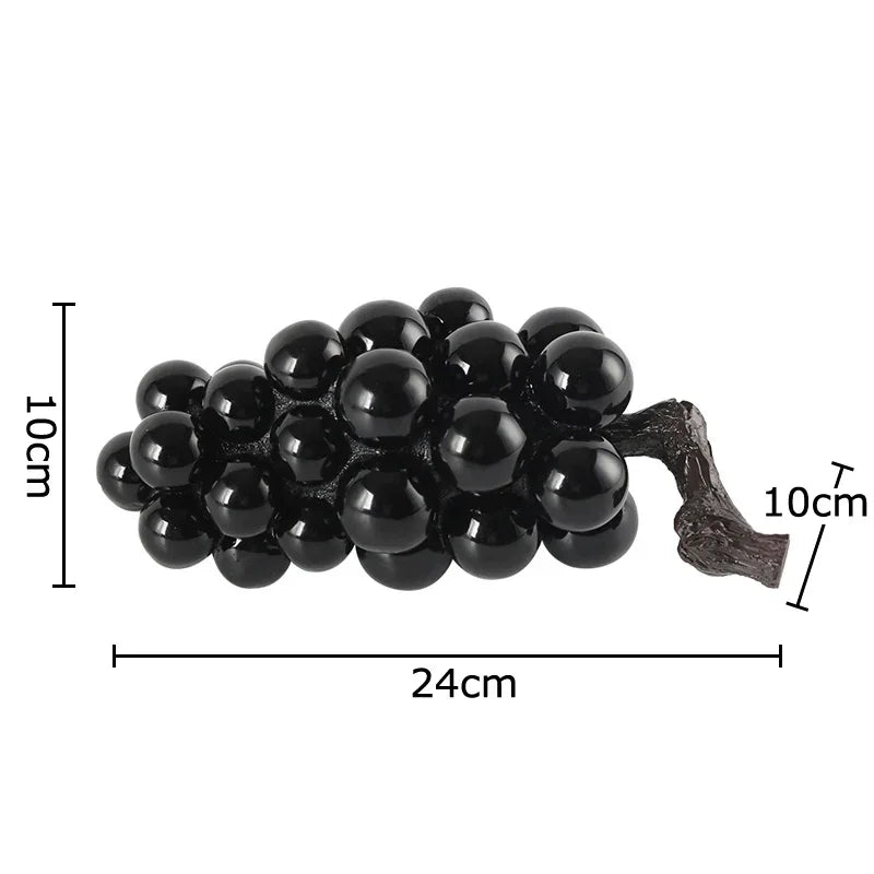 Afralia™ Grape Skewer Crafts Fruits Statue Desk Ornament