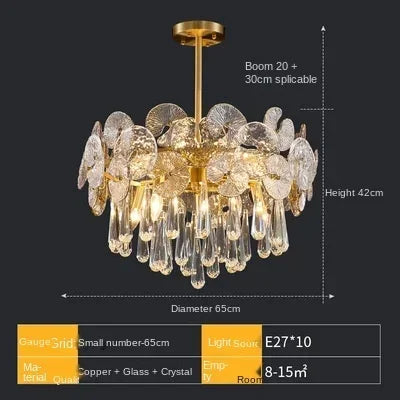 Afralia™ Lotus Crystal Chandelier: Modern Luxury Lighting for Home, Restaurant, Hotel