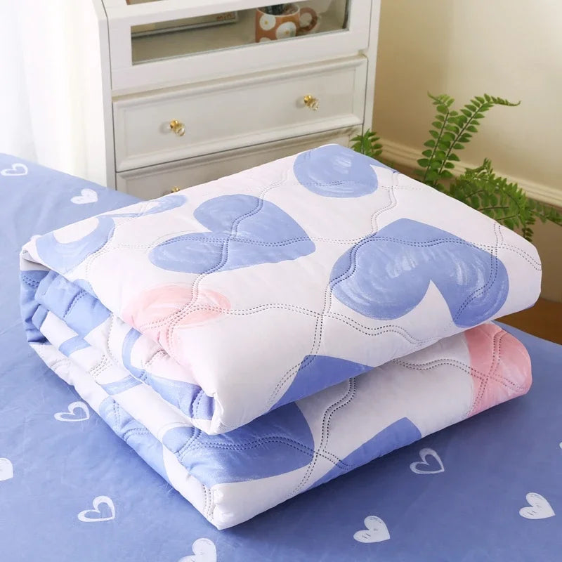 Afralia™ Quilted Summer Quilt & Pillowcase Set: Soft, Breathable, Washable Double Blanket
