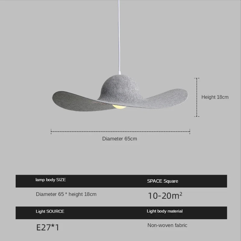 Afralia™ Minimalist Hat Pendant Lamp for Dining Bedroom Living Room Cafe Décor
