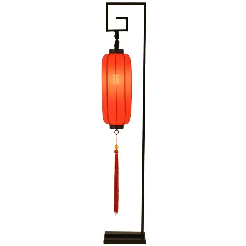 Afralia™ Retro Zen Chinese Floor Lamp Antique Living Room Standing Lights Zen Style