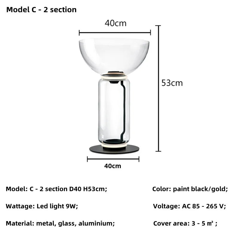 Afralia™ Glass Shade LED Floor Lamp - Modern Nordic Minimalist Design for Home Decor