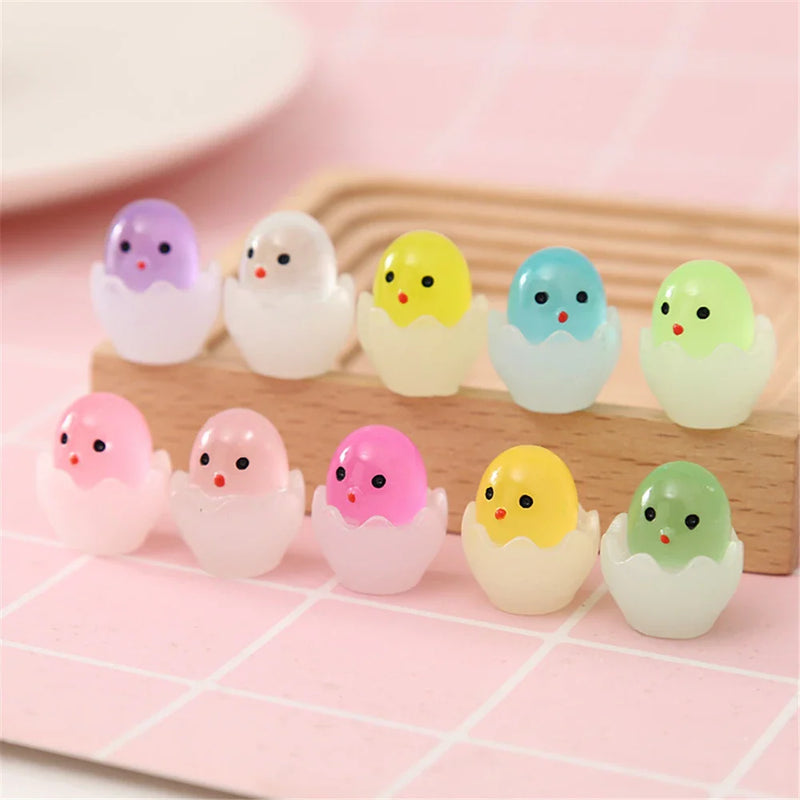 Mini Glow-in-the-Dark Eggshell Chick Duck Dinosaur Afralia™ Figurines Home Decor