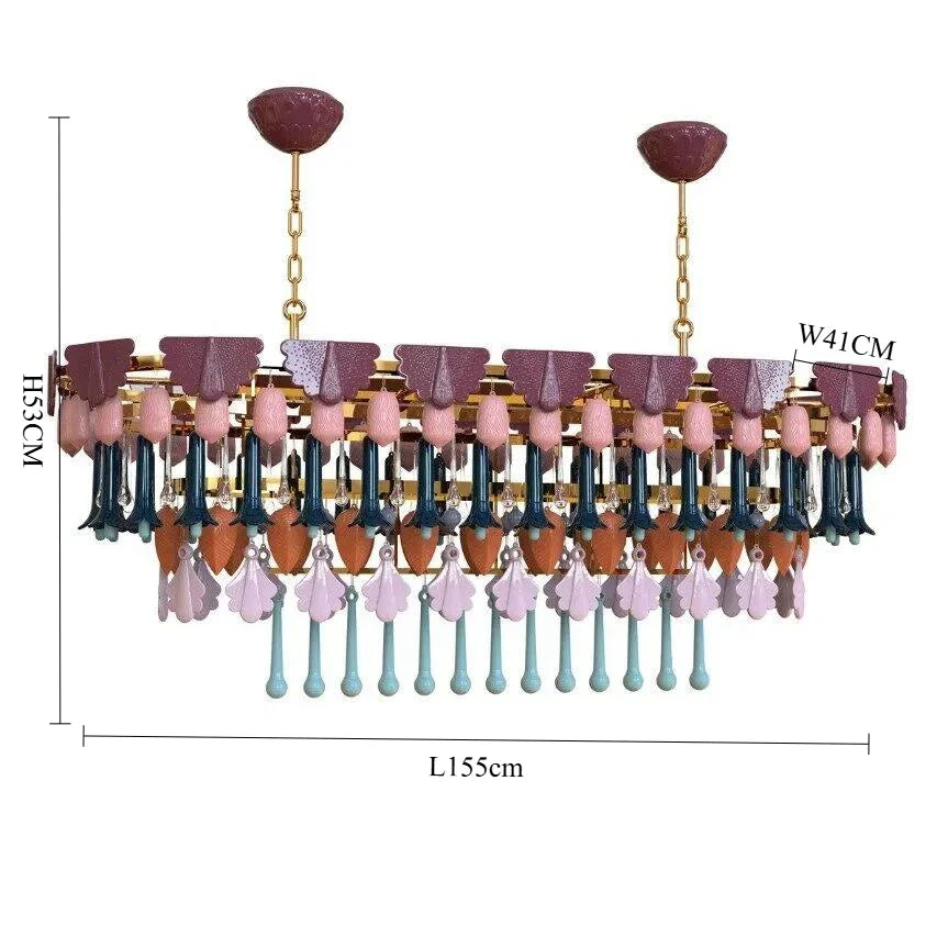 Afralia™ Ceramic Color Chandelier: Creative Art for Living, Dining, Bedroom & Study Rooms