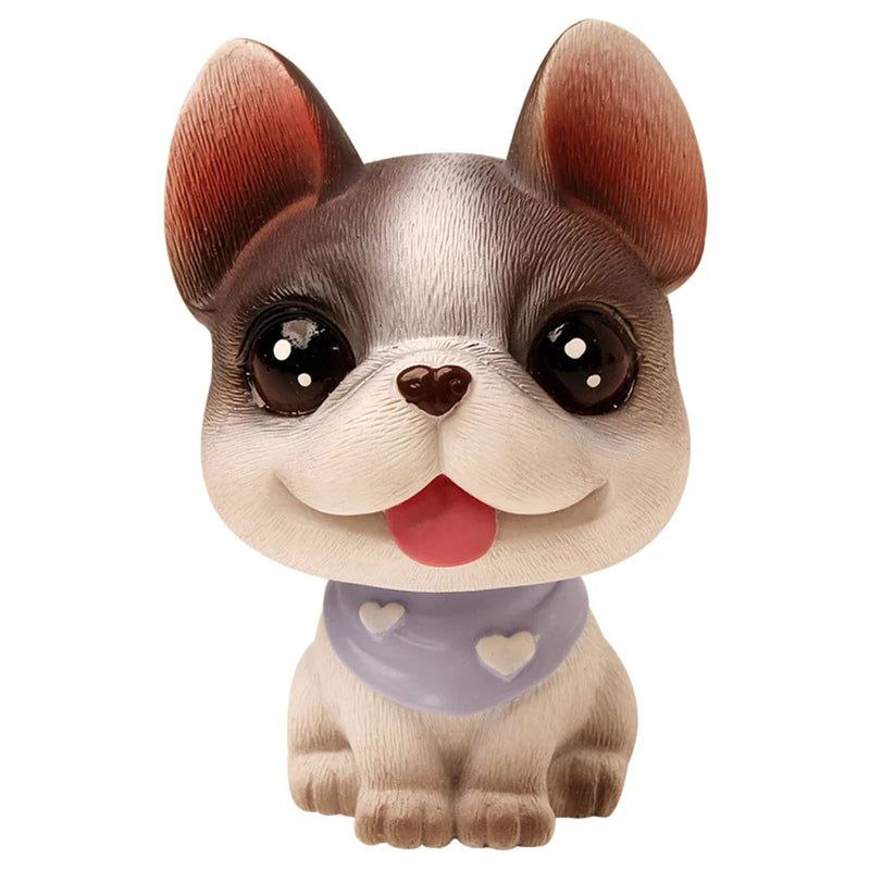 Afralia™ Resin Shiba Inu Dog Figurine Miniature Garden Ornaments Bulldog Dolls Decor