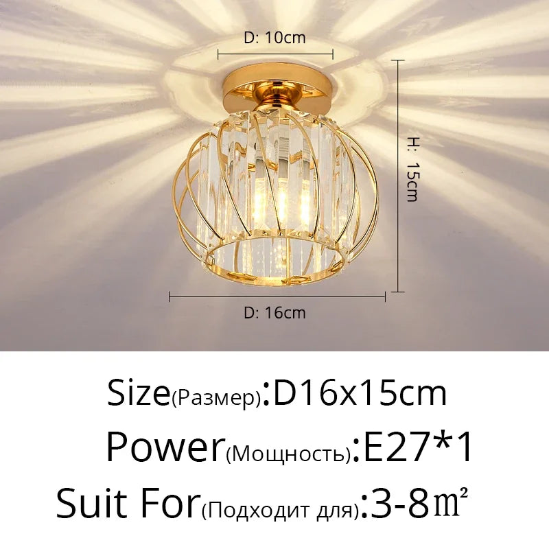 Afralia™ Crystal Glass LED Chandelier for Modern Living, Study, and Aisle Lighting