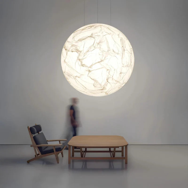 Afralia™ Nordic Moon Pendant: Minimalist Chandelier for Duplex Villa & Living Room