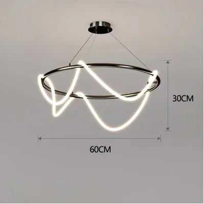 Afralia™ Modern Minimalist Dimmable LED Chandelier for Home Décor - Pendant Lights for Dining Room