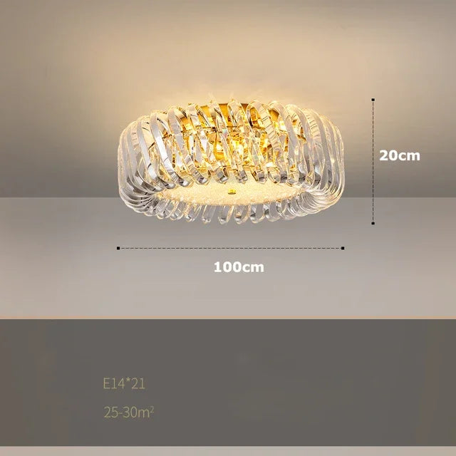 Afralia™ Modern Crystal LED Chandelier for Living Room and Bedroom Ceiling Lighting