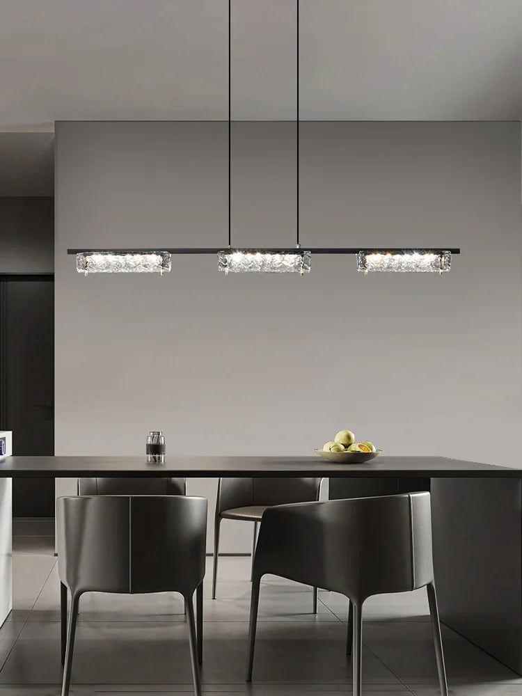 Afralia™ Glass Chandelier Pendant Lights LED Dimmable Modern Dining Room Kitchen Lamps